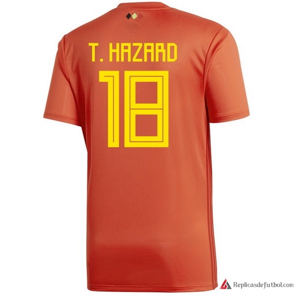 Camiseta Seleccion Belgica Primera equipación T.Hazard 2018 Rojo